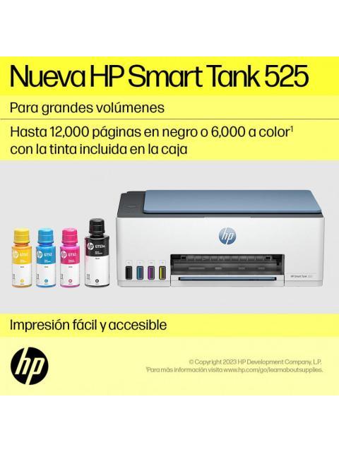 MULTIFUNCIONAL HP SMART TANK 525 1F3W3A 3 000 PAGINAS POR MES 12 PPM 4800 X 1200 DPI
