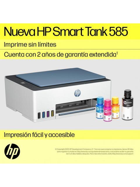 MULTIFUNCIONAL HP SMART TANK 585 1F3Y4A 3 000 PAGINAS POR MES 12 PPM 4800 X 1200 DPI