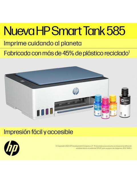 MULTIFUNCIONAL HP SMART TANK 585 1F3Y4A 3 000 PAGINAS POR MES 12 PPM 4800 X 1200 DPI