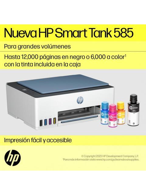 MULTIFUNCIONAL HP SMART TANK 585 1F3Y4A 3 000 PAGINAS POR MES 12 PPM 4800 X 1200 DPI