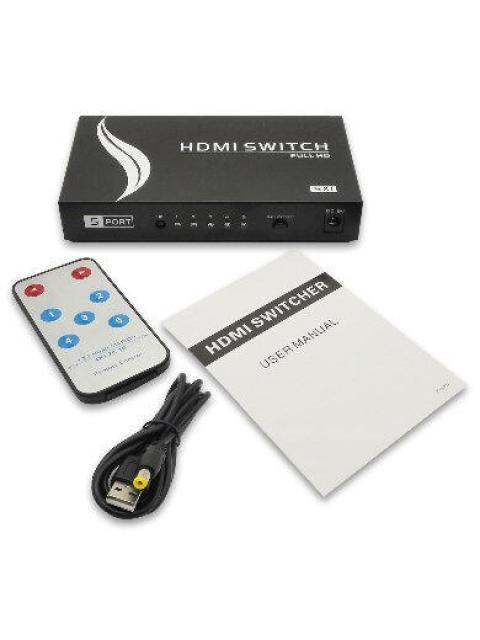 MULTIPLEXOR MANUAL HDMI DE 5 DISPOSITIVOS A 1 TV C-CONTROL REMOTO 963684 BROBOTIX