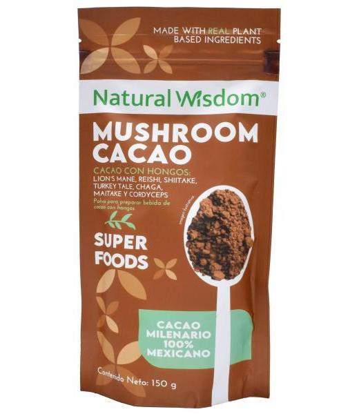 MUSHROOM CACAO 150 G NATURAL WISDOM
