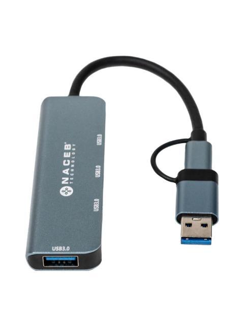 NACEB HUB USB-A - USB-A 3.0 USB-C 5 GBIT-S