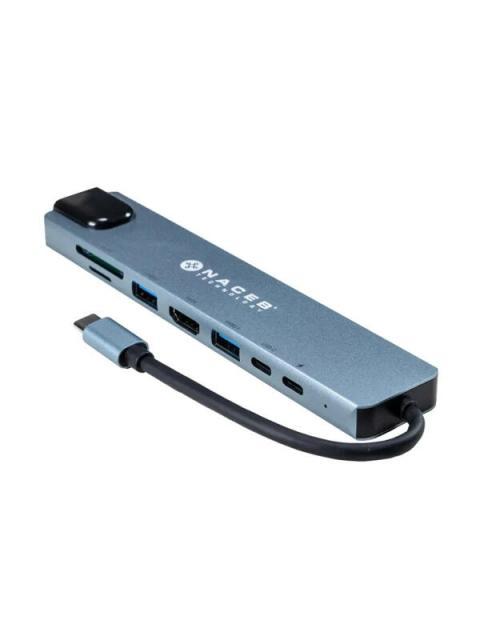 NACEB HUB USB-C - HDMI RJ-45 USB-A 3.1 USB-C 480 MBIT-S
