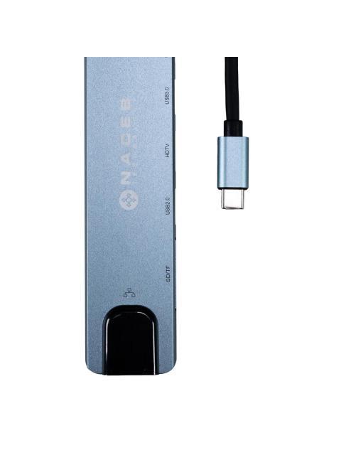 NACEB HUB USB-C - HDMI RJ-45 USB-A 3.1 USB-C 480 MBIT-S