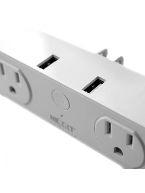 NEXXT SOLUTIONS SUPRESOR DE PICOS NHP-D610 2 CONTACTOS 2X USB 200 JOULES