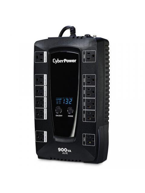 NO BREAK CYBERPOWER AVRG900LCD 480W 900VA ENTRADA 90-148V SALIDA 120V 12 CONTACTOS
