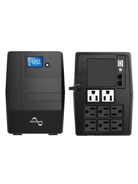 NO BREAK DATASHIELD KS1000 LCD 1000 VA 600 W 6 H NEGRO HOGAR Y OFICINA