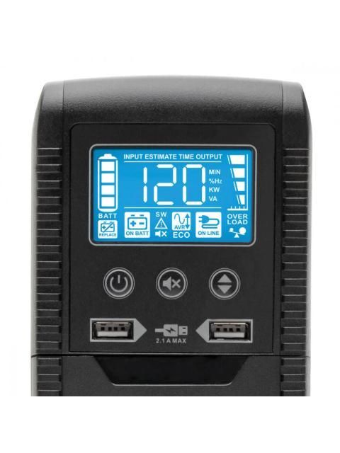 NO BREAK TRIPP LITE BY EATON ECO1500LCD LINEA INTERACTIVA 900W 1.440VA ENTRADA 120V SALIDA 110V - 120V 10 SALIDAS
