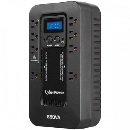 NO BREAK CYBERPOWER EC650LCD 390W 650VA ENTRADA 96-140V