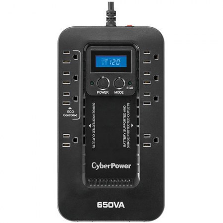 NO BREAK CYBERPOWER EC650LCD 390W 650VA ENTRADA 96-140V