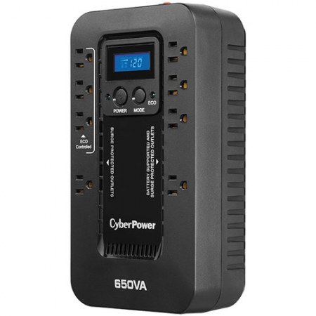 NO BREAK CYBERPOWER EC650LCD 390W 650VA ENTRADA 96-140V