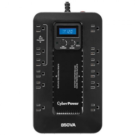 NO BREAK CYBERPOWER ECOLOGIC UPS EC850LCD 510W 850VA ENTRADA 96-140V