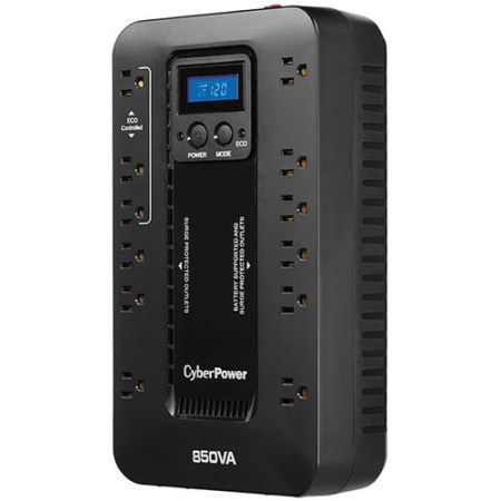NO BREAK CYBERPOWER ECOLOGIC UPS EC850LCD 510W 850VA ENTRADA 96-140V