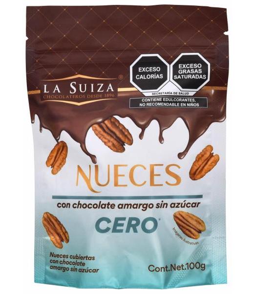 NUECES CUBIERTAS CHOCOLATE AMARGO 100 G LA SUIZA