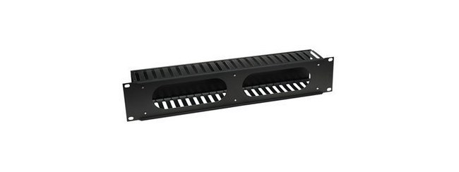 INTELLINET ORGANIZADOR HORIZONTAL DE CABLES CON TAPA DE PLASTICO PARA RACK-GABINETE 19 2U