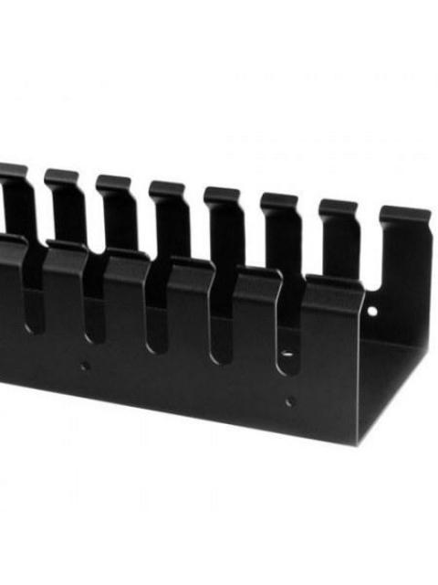 STARTECH  ORGANIZADOR VERTICAL DE CABLES CON LENGÜETAS PARA RACK 91CM