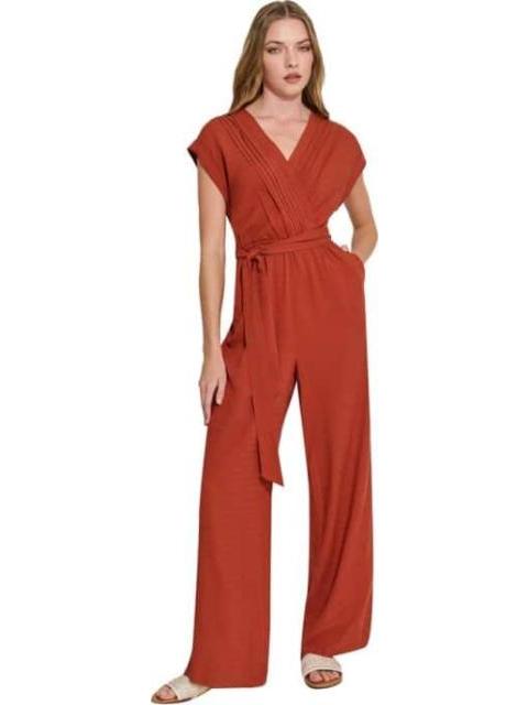 PALAZZO CON BORDADO ROJO LADRILLO HOLLY LAND