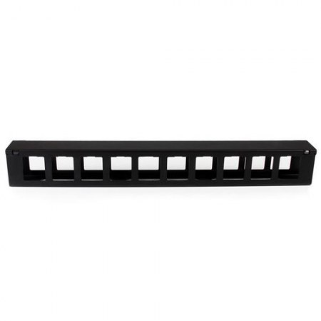 STARTECH  PANEL CANALETA HORIZONTAL DE 1U CON CUBIERTA PARA GESTION DE CABLEADO EN RACKS Y PERFORACIONES LATERALES