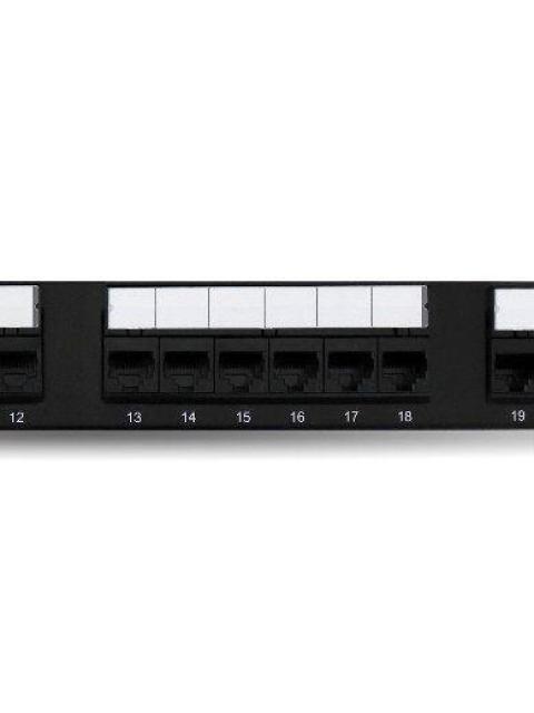 PANEL DE PARCHEO BROBOTIX 24 PUERTOS CAT6 NEGRO 497608