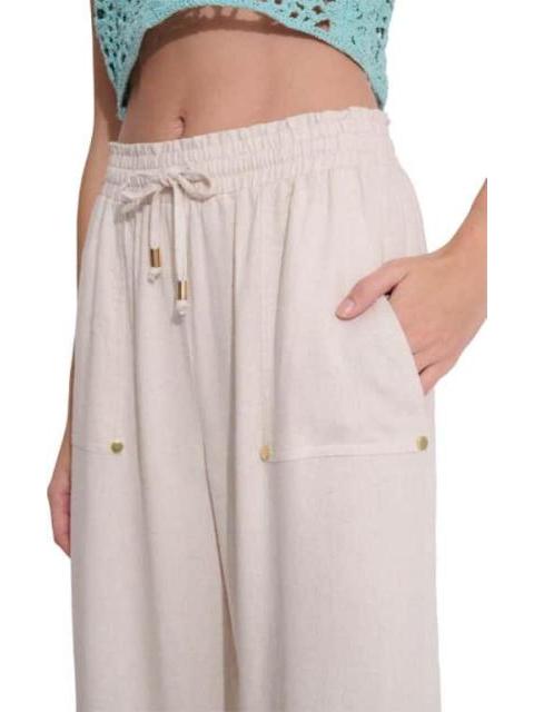 PANTALON ANCHO DE LINO BEIGE HOLLY LAND
