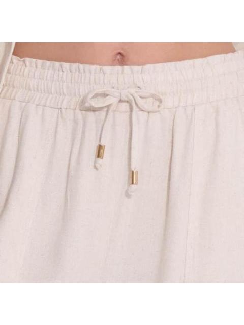 PANTALON ANCHO DE LINO BEIGE HOLLY LAND