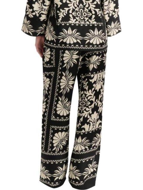 PANTALON ANCHO ESTAMPADO NEGRO HOLLY LAND