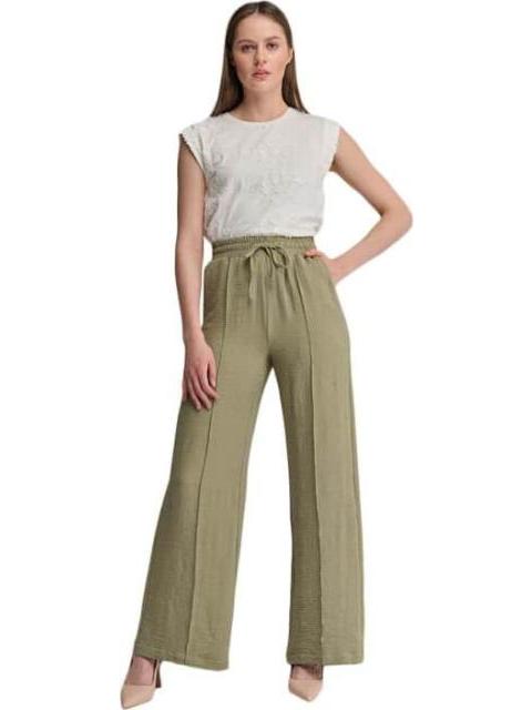 PANTALON ANCHO VERDE OLIVO HOLLY LAND