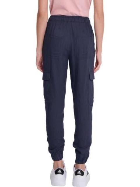 PANTALON CARGO DE LINO AZUL HOLLY LAND