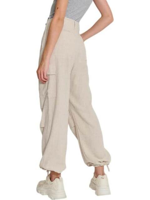 PANTALON CARGO DE LINO BEIGE HOLLY LAND