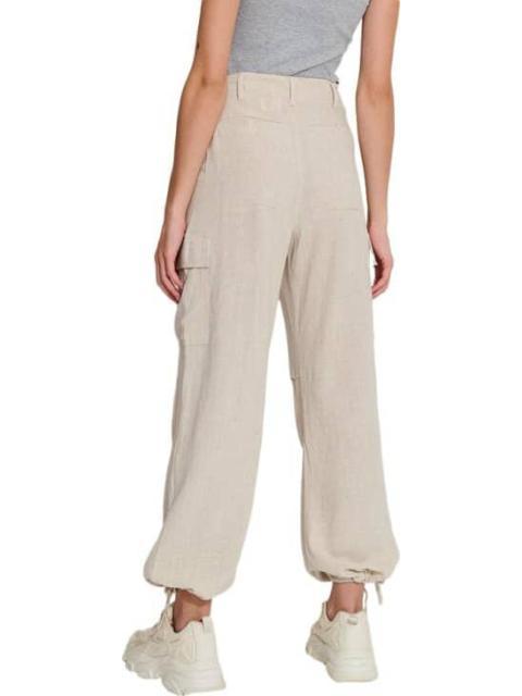 PANTALON CARGO DE LINO BEIGE HOLLY LAND