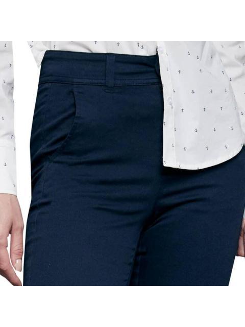 PANTALON CINTURA REGULAR AZUL MARINO HOLLY LAND
