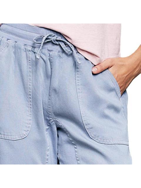 PANTALON CINTURA REGULAR AZUL TURQUESA HOLLY LAND