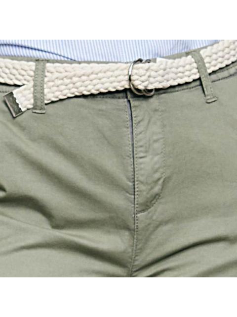 PANTALON CINTURA REGULAR CORTE SKINNY VERDE OLIVO HOLLY LAND