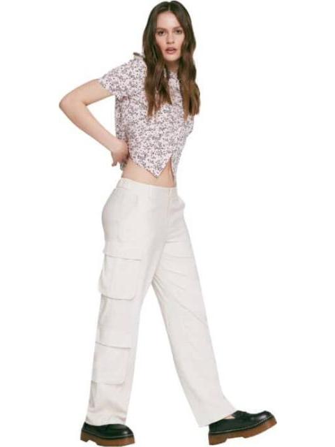 PANTALON CINTURA REGULAR MARFIL HOLLY LAND
