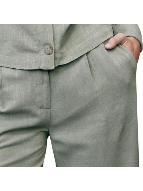 PANTALON CON CINTURON VERDE OLIVO HOLLY LAND