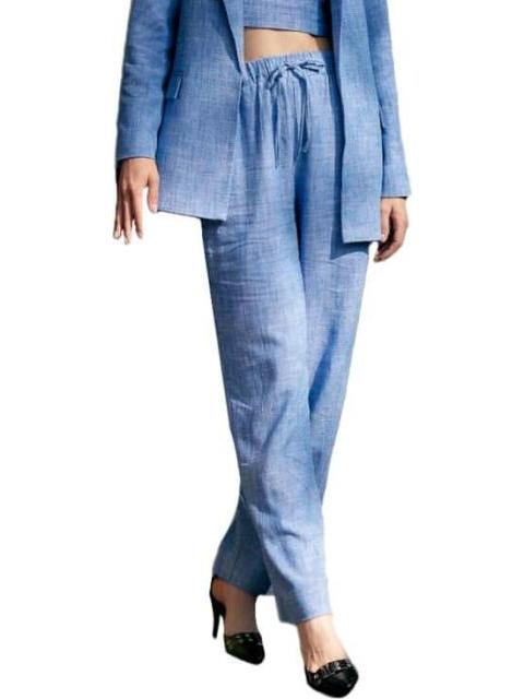 PANTALON DE LINO AZUL HOLLY LAND