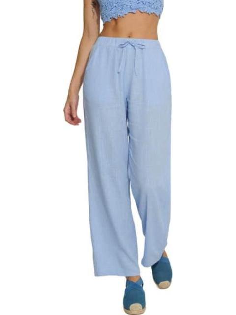 PANTALON DE LINO AZUL HOLLY LAND