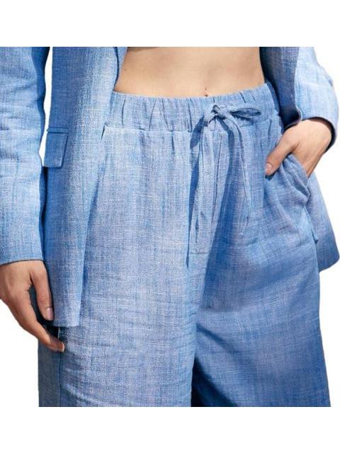 PANTALON DE LINO AZUL HOLLY LAND