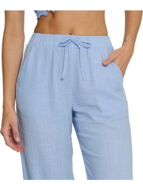 PANTALON DE LINO AZUL HOLLY LAND