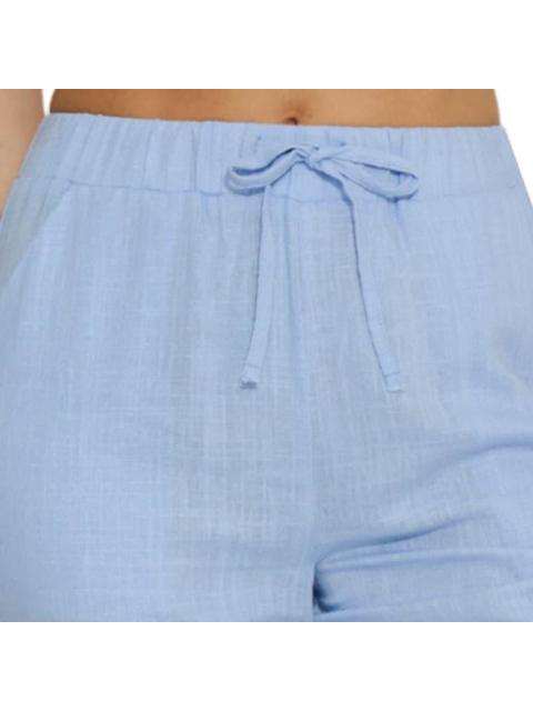PANTALON DE LINO AZUL HOLLY LAND