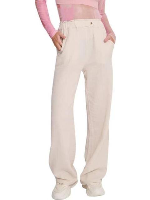 PANTALON DE LINO BEIGE HOLLY LAND