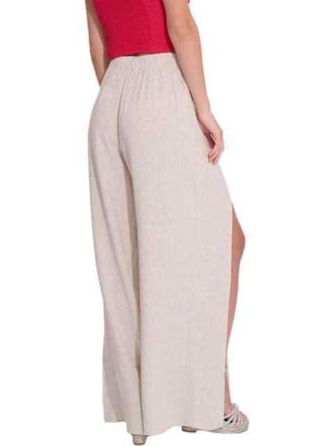 PANTALON DE LINO BEIGE HOLLY LAND