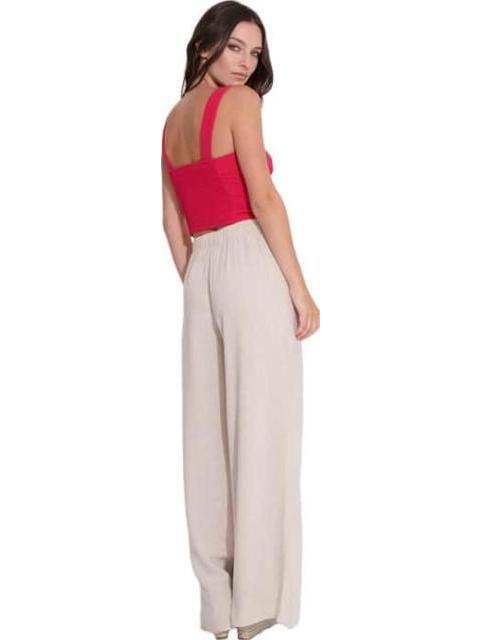 PANTALON DE LINO BEIGE HOLLY LAND