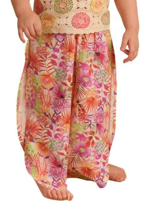 PANTALON DE LINO ESTAMPADO MULTICOLOR HOLLY LAND KIDS