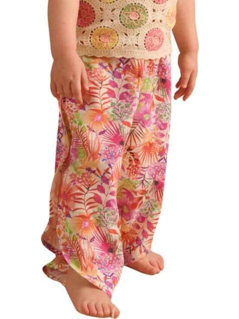 PANTALON DE LINO ESTAMPADO MULTICOLOR HOLLY LAND KIDS