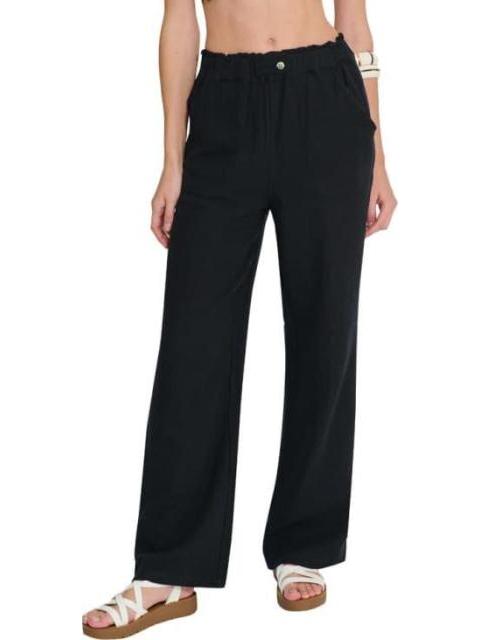 PANTALON DE LINO NEGRO HOLLY LAND
