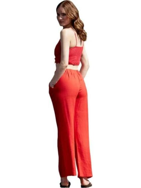 PANTALON DE LINO ROJO HOLLY LAND
