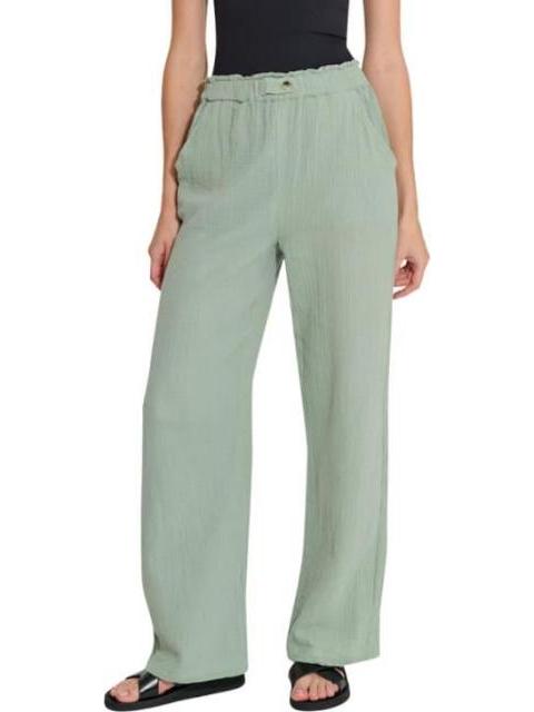PANTALON DE LINO VERDE HOLLY LAND