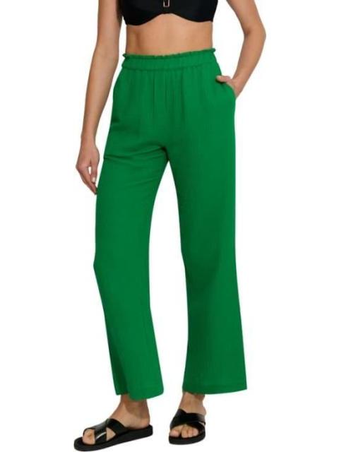PANTALON DE LINO VERDE HOLLY LAND